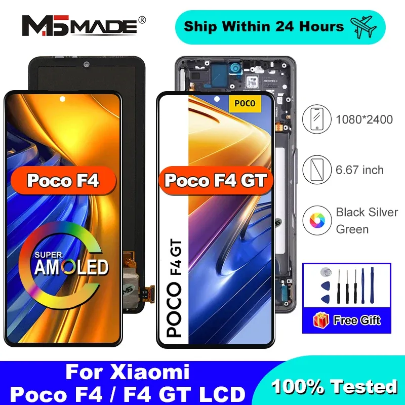 Original AMOLED For Xiaomi Poco F4 GT 21121210G LCD Display Screen Digitizer Assembly For Poco F4 22021211RG 22021211RI Display