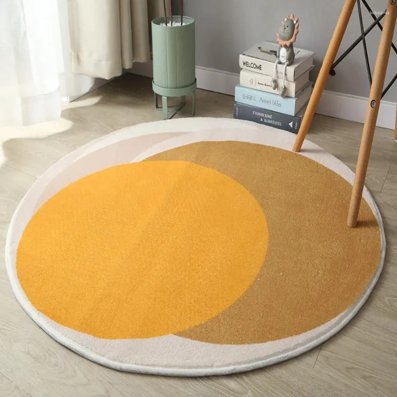 Tapis moderne léger luxe rond du tapis rond de salon