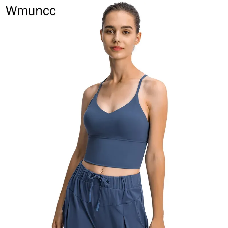 Bras WMUNCC Sports biancheria bianche da donna Croce del nastro da donna Bellissimo reggiseno sportivo raccolto shock con papa