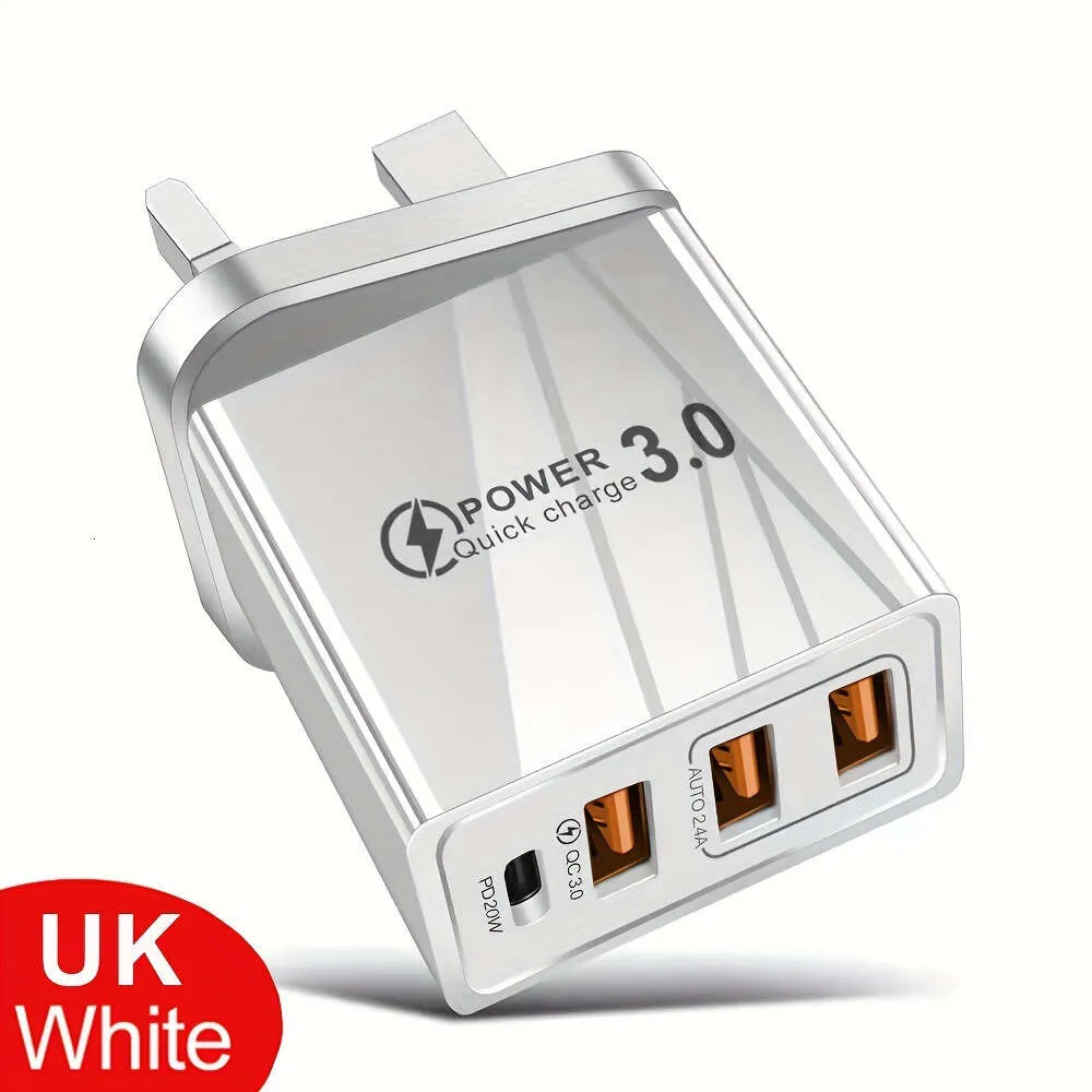 3 USB + PD Multi-Port Mobile Fast Charging Head Australian and British Standard 3U + 1C Charger