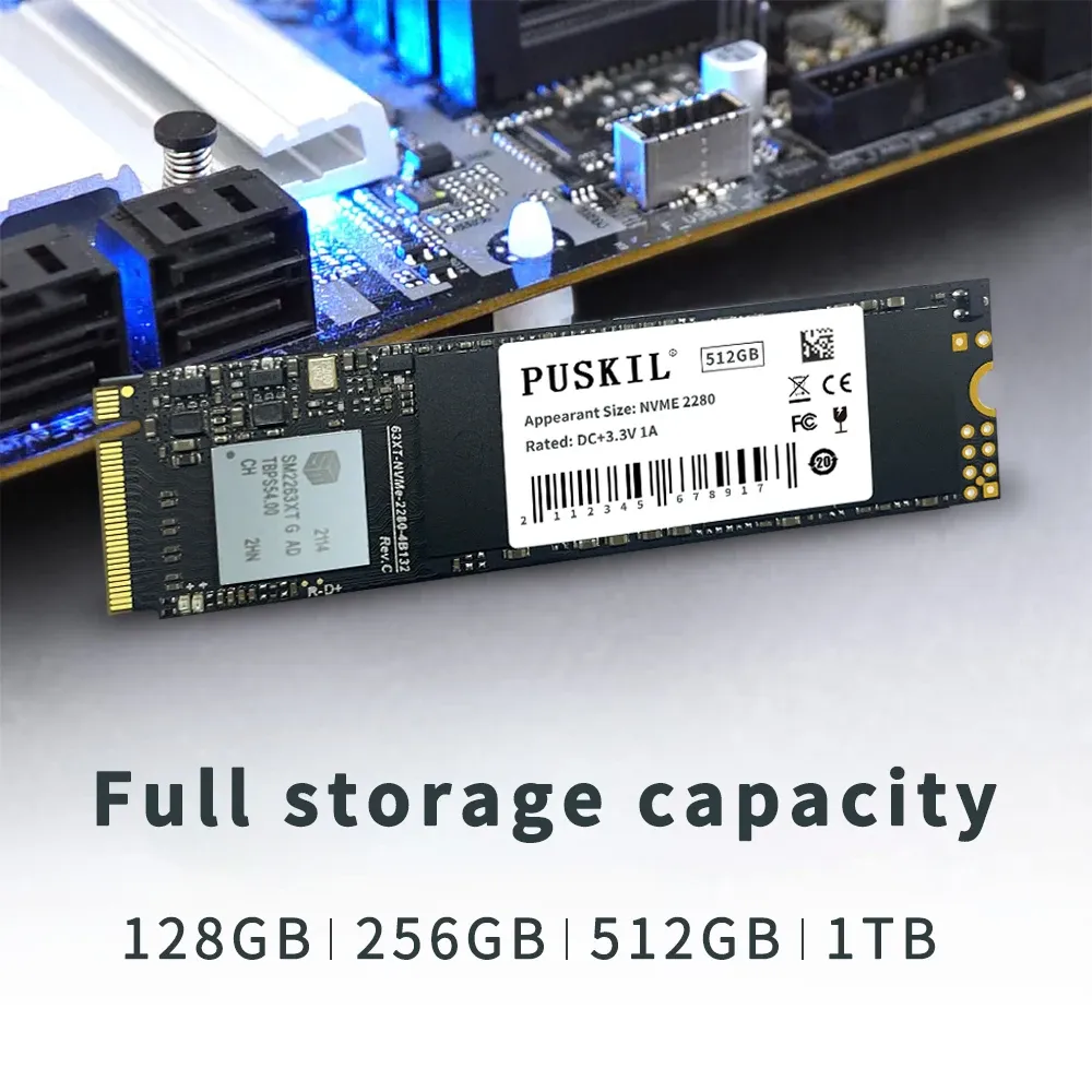 PUSKILL Hard Disk M.2 NVME SSD 512G 1TB 2TB 128G 256G From 105