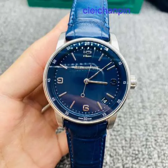 AP Calendar armbandsurkod 11.59 Series 41mm Automatisk mekanisk mode fritid Mens Swiss Luxury Watches Clocks 15210BC.OO.A321CR.01 Blue Dial