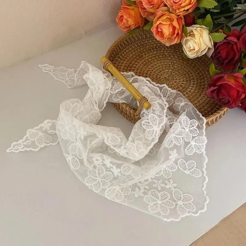 Scarves Flower Triangle Bandana Sweet Wraps Turban Scarf Bohemia Hair Accessories Lace Ladies