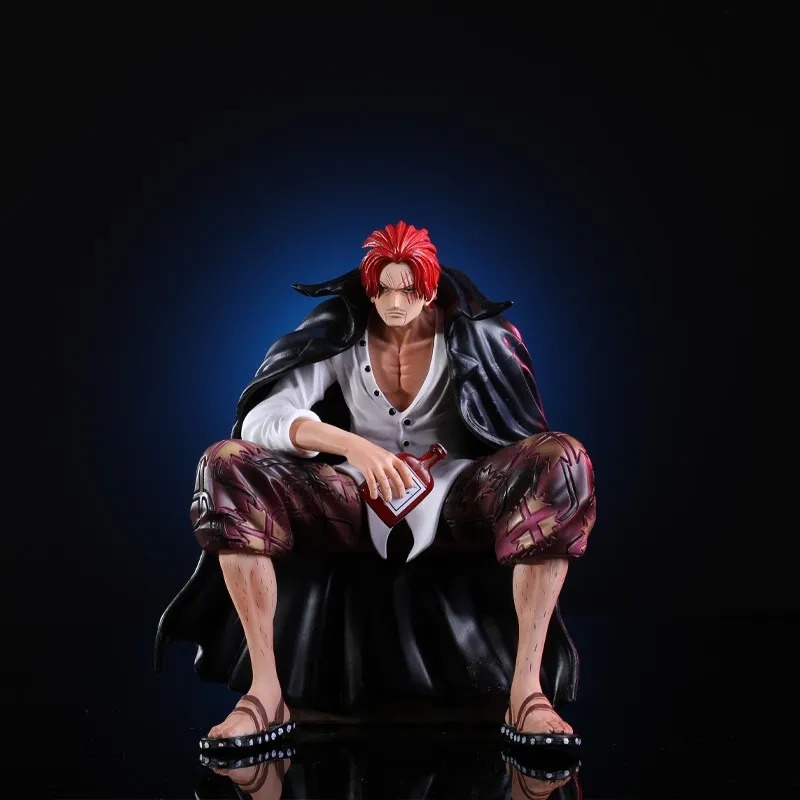 17cm One Piece Shanks Anime Figures Film Red Yonko Red Hair Shanks
