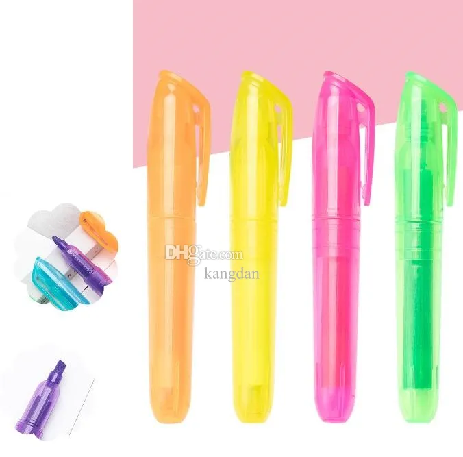 Plastic Fluorescent Pens 6 color Colorful highlighter graffiti Sketch Markers Drawing Sketching Adult Kids Coloring Pens