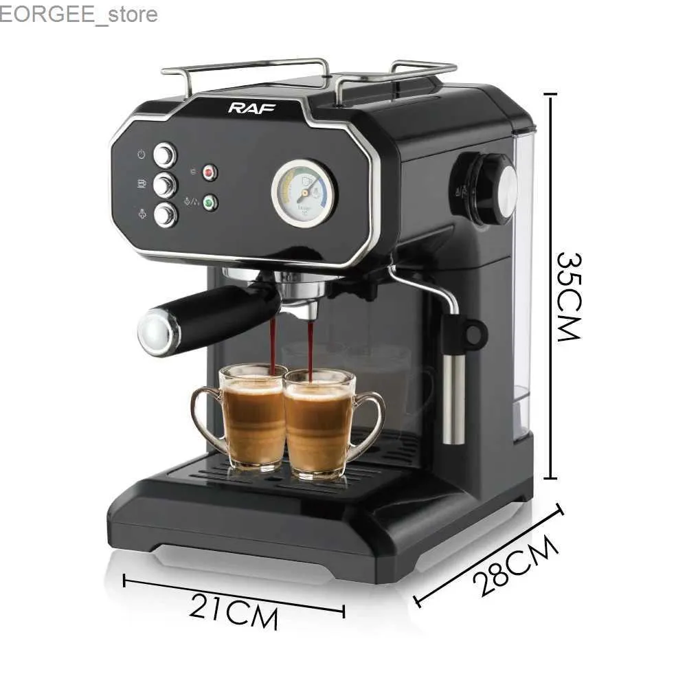 Coffee Makers Household espresso machine 850W anti drip multifunctional coffee machine Y240403