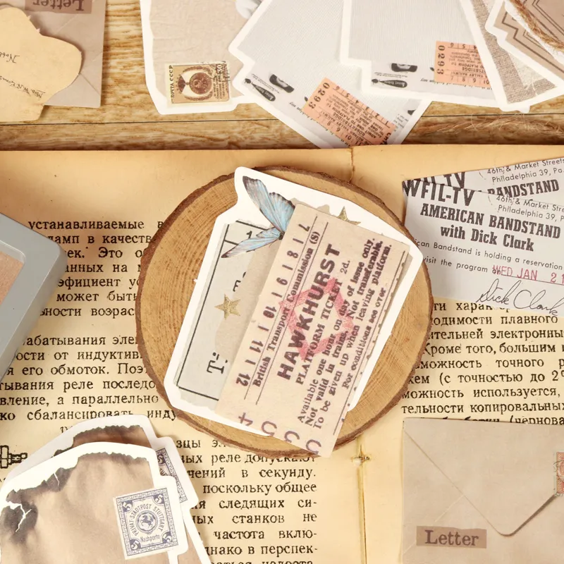 DHgate.com:100pc Vintage Paper Junk Journal DIY Scrapbooking DHgate.com:100pc Vintage Paper Junk Journal DIY Scrapbooking
