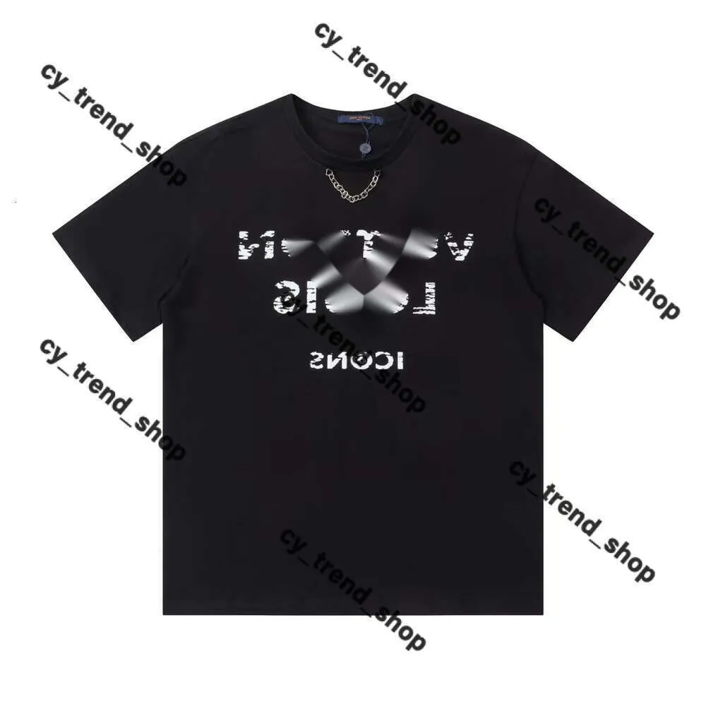 Louies vuttion shirt heren t-shirt ontwerper modieuze jonge heren mercerized katoen kort mouw zomer slank fit veelzijdige comfortabele louiseviution shirt 894