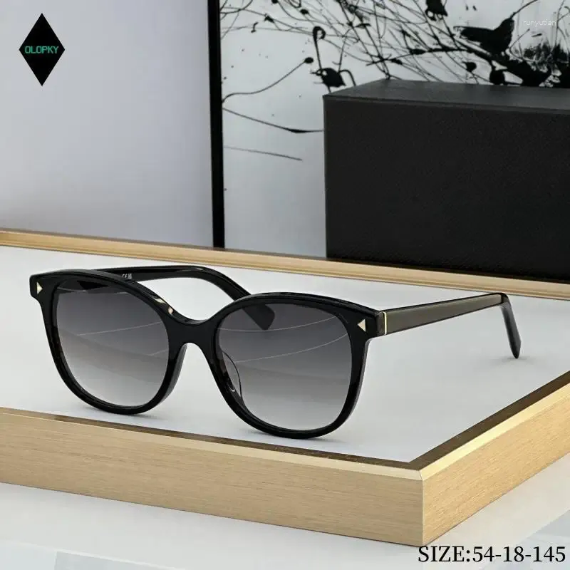 Óculos de sol vendem 2024 acetato quadrado preto mulheres vintage para mulheres homens designer de marca de moda steampunk sol óculos