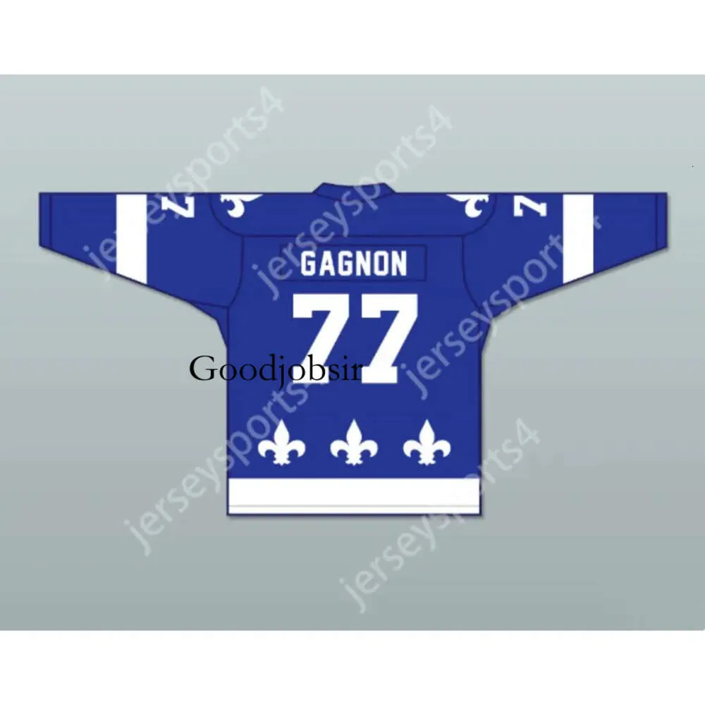 Gdsir Custom BLEU FRANCIS GAGNON 77 MAILLOT DE HOCKEY LE NATIONAL DE QUÉBEC NOUVEAU Top Ed S-M-L-XL-XXL-3XL-4XL-5XL-6XL