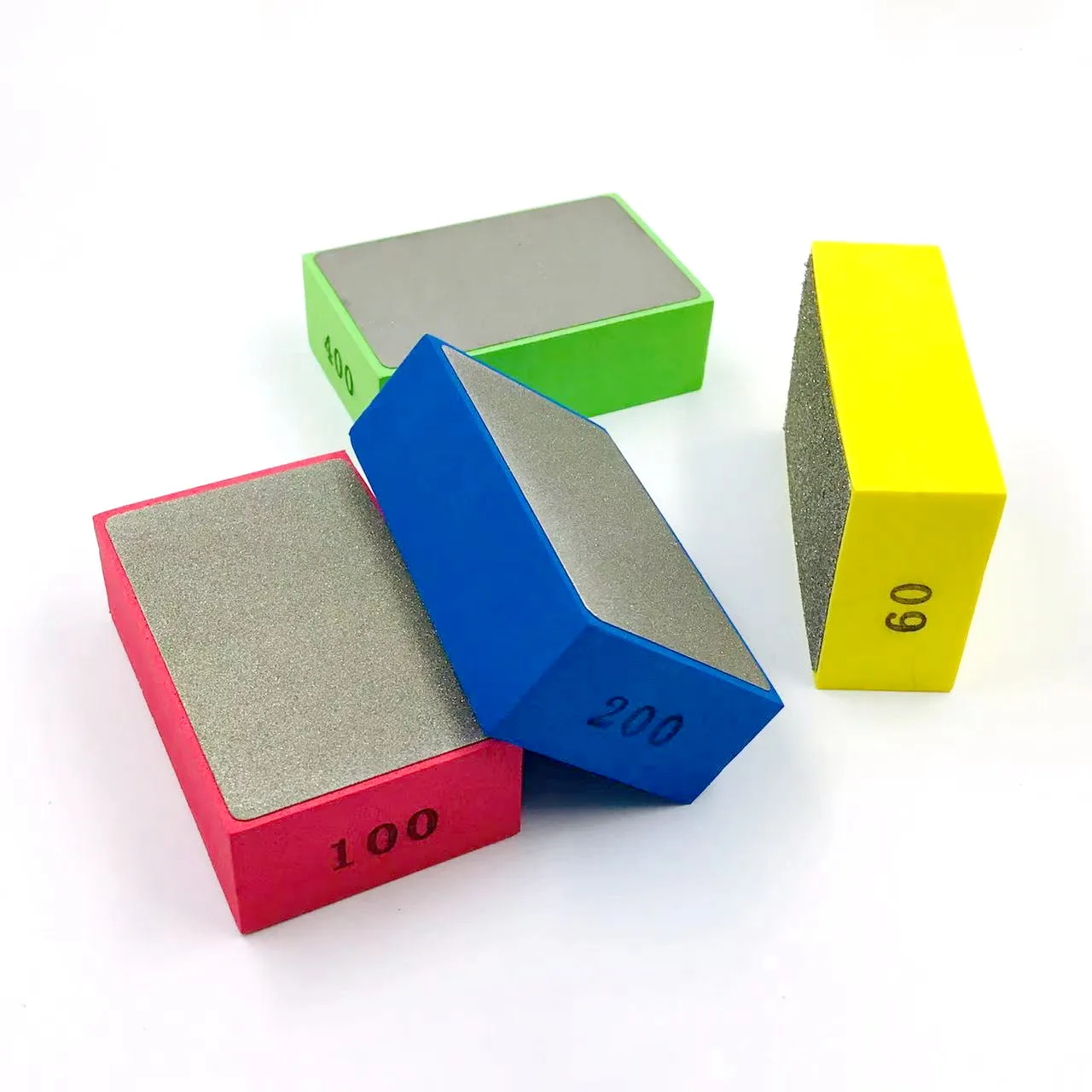 Symkmb Diamond Hand Polishing Pads, 3PCS Diamond Sanding Pads 60/200/400 Grit Sanding Block Foam Backing For Tile Glass Stone Metal Sponge - View #8