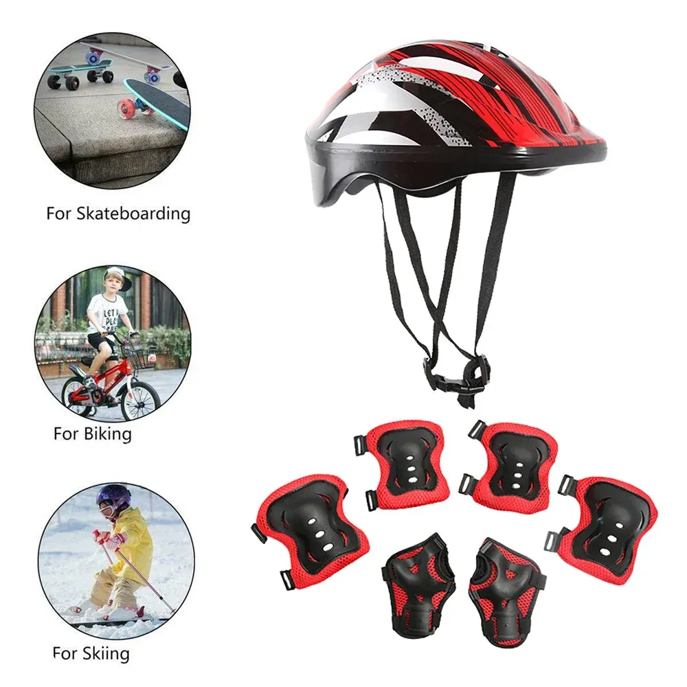 bike helmet and pads Toddler Set Ages 2-8, Adjustable 7-Piece Scooter Gear Complete  Exactly like pads Universal Replacement Bicycle Helmet Cushion