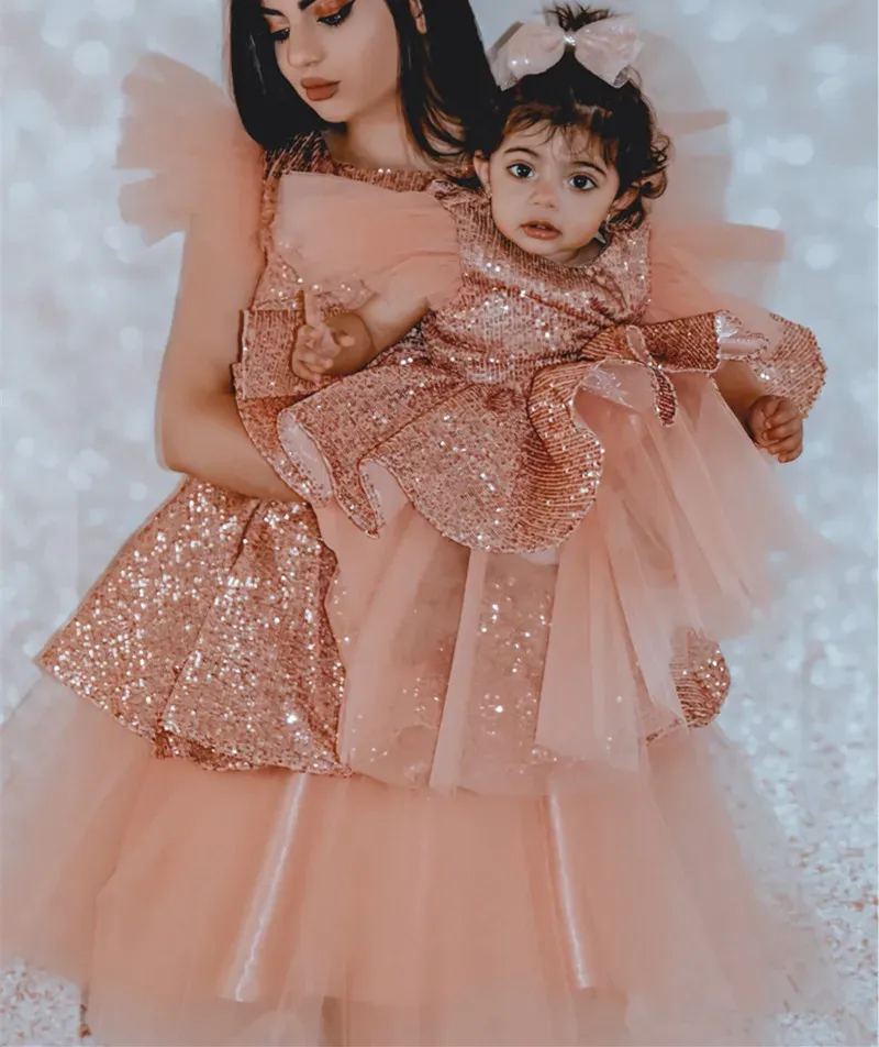 Sparkly Birthday Dresses Elegant Sequin Bow Tulle... From Ddmymaster,  $113.01 | DHgate.Com