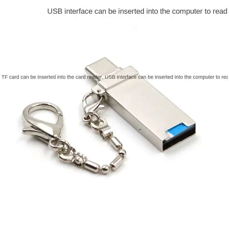 Kart Okuyucu Micro SD/TF Tip C Multi Bellek Kart Okuyucu MacBook veya USB-C Arayüzlü Akıllı Telefon için