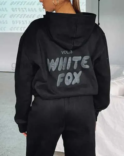 Witte ontwerper Fox Hoodie stelt twee 2 dames herenkleding Sporty lange mouwen pullover hapsed tracksuits Spring herfst winter 311