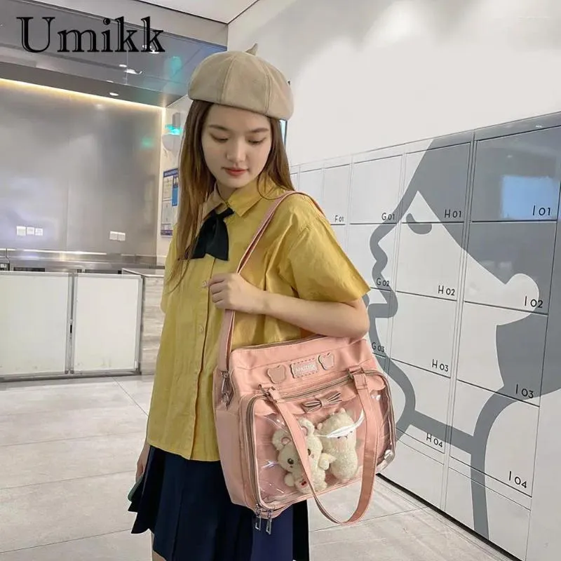 Drawstring Moda Çantaları Japon omuz çantası Kolye Messenger Crossbody Tecesi ile Üniversite Öğrenci Kızlar İçin Sevimli Tote Çanta