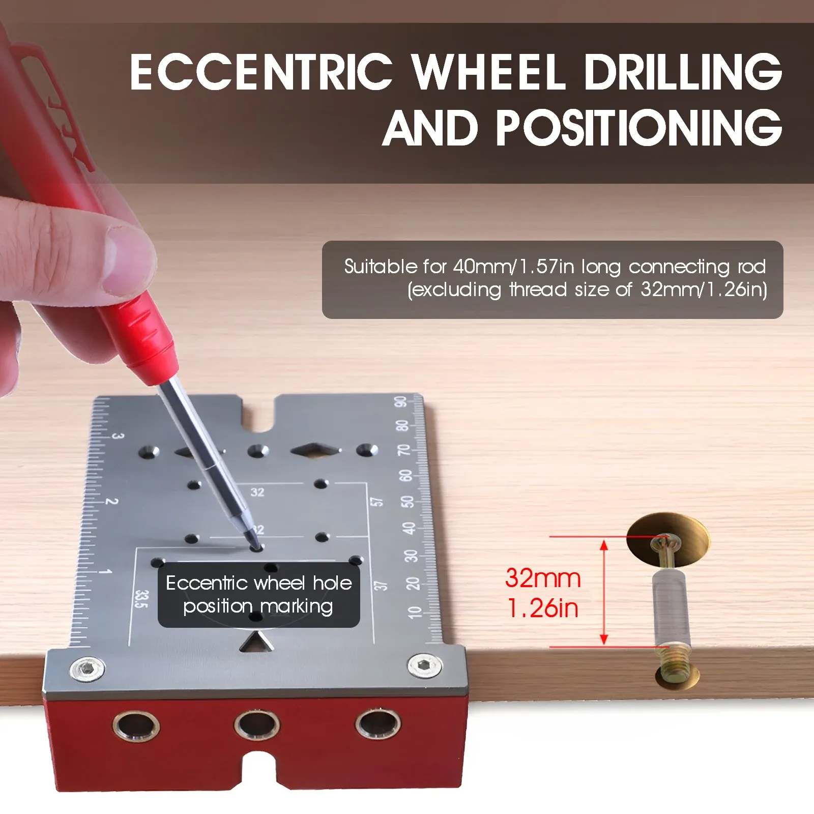 Bisagra Oculta Para Armarios De 35mm, Herramientas Domésticas Para Plantilla De Bisagra Oculta