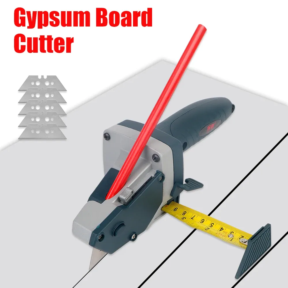 Fafeicy Hand Push Gypsum Board Cutter – Portable Drywall Cutting Tool, Stainless Steel With Ergonomic ABS Handle, For Woodworking & DIY