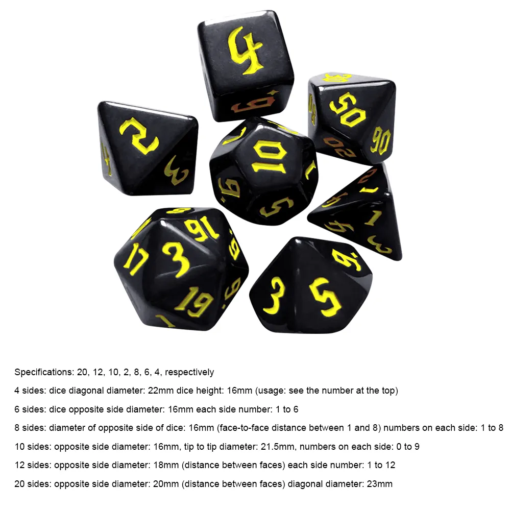 SIQUK 7-delig Metalen Dobbelstenen Set – D&D Polyhedral Met Drakendesign, Opbergdoos Inbegrepen