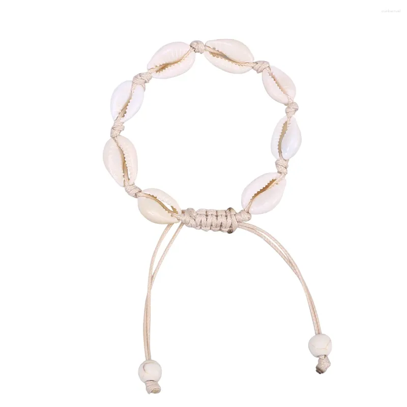 Bracelets de charme Strand Bohemian Shell Perles Bangle Hawaii Élégant bracelet Pieds Fringe Decoration Cadeau