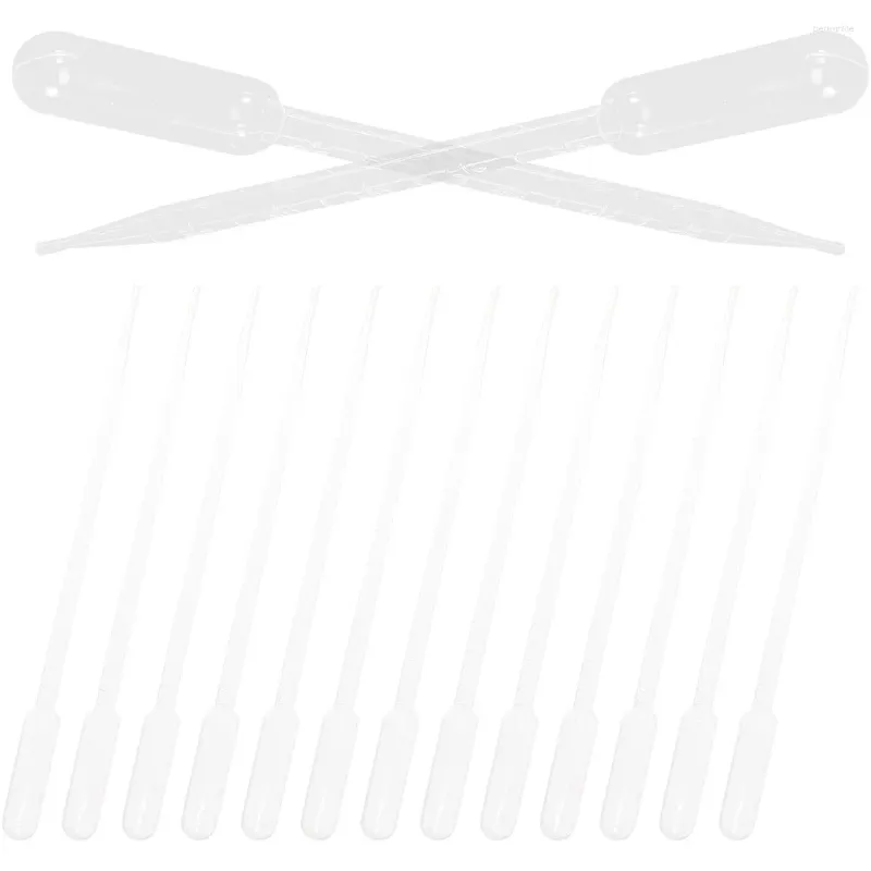 Bouteilles de rangement 100 pcs Pandes en plastique Pipettes claires avec échelle pour le laboratoire jetable liquide blanc calibré