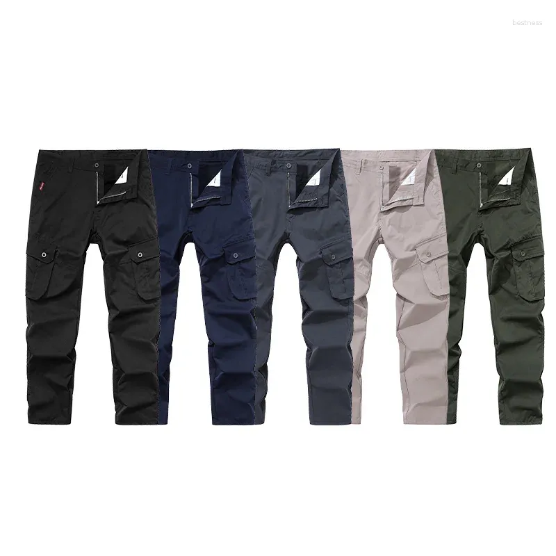 Men's Pants 2024 Cross Tactical For Casual Multi Pocket Fashion Retro Work Wear Baggy Trousers