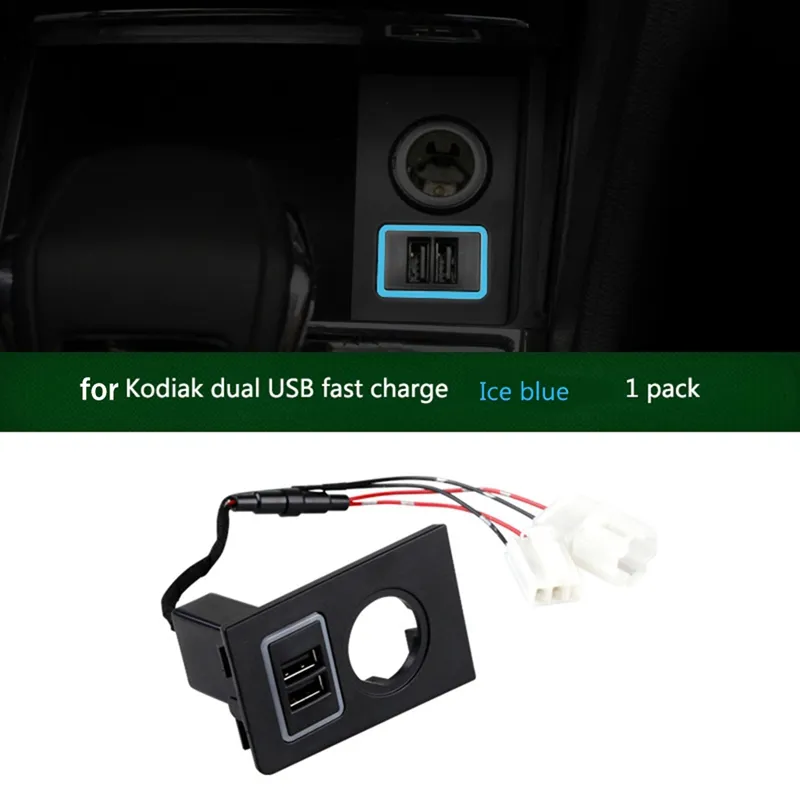 skoda kodiaq cigarette lighter Car USB Charger Dual USB Fast Charging Adapter with Light for Skoda Kodiaq  2017- Cigarette Lighter from Dhgate Cell Phone Chargers