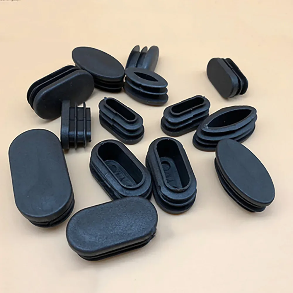 Uxcell 12-Pack Oval Plastic Tube Inserts – 15mm X 30mm End Caps For Chair, Table, Furniture Legs, Floor Protectors, Reduce Noise & Scratches