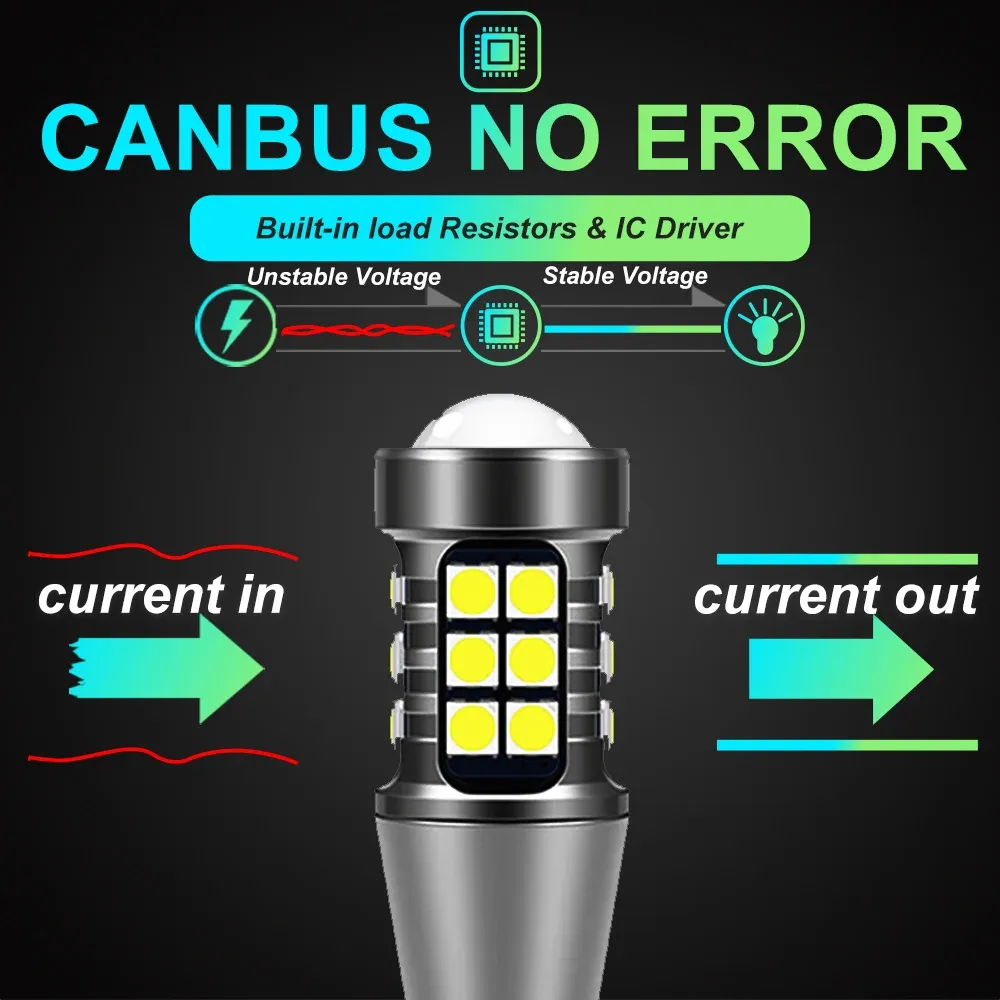 OBOLED T15 LED Ampoule CANBUS Sans Erreur W16W 921 912 906 54SMD pour Voiture Feux de Recul Stationnement Sauvegarde Inversée Lumière 12V 24V Blanc 6500K