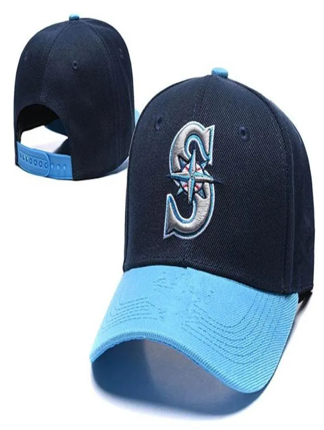 2022 Mariners S Letter Baseball Caps Gorras for Men Mulheres Moda Hip Hop Brand Hat Summer Sun Casquette Snapback Hats H36577160