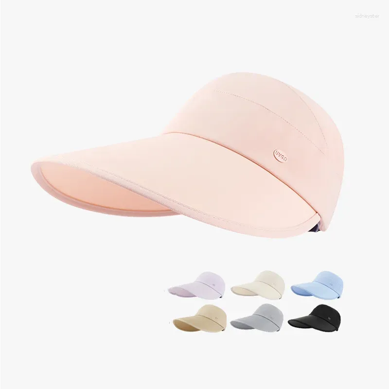Cappelli a bordo largo Air Top Sun Protection Hat Women's Summer Outdoor Outdoor Secket Plus Size Wamged Full Face All-Matching