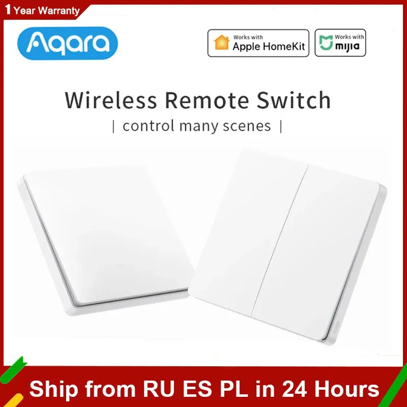 Controle aqara interruptor inteligente luz controle remoto zigbee wifi sem fio chave interruptor de parede d1 trabalho com gateway 3 hub homekit mi casa