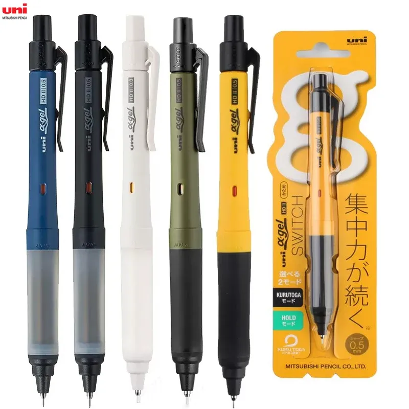 연필 새로운 UNI 알파펠 스위치 기계식 연필, kuru toga 자동 0.3 0.5 mm 부드러운 편안한 그립 M51009GG Limited Edition