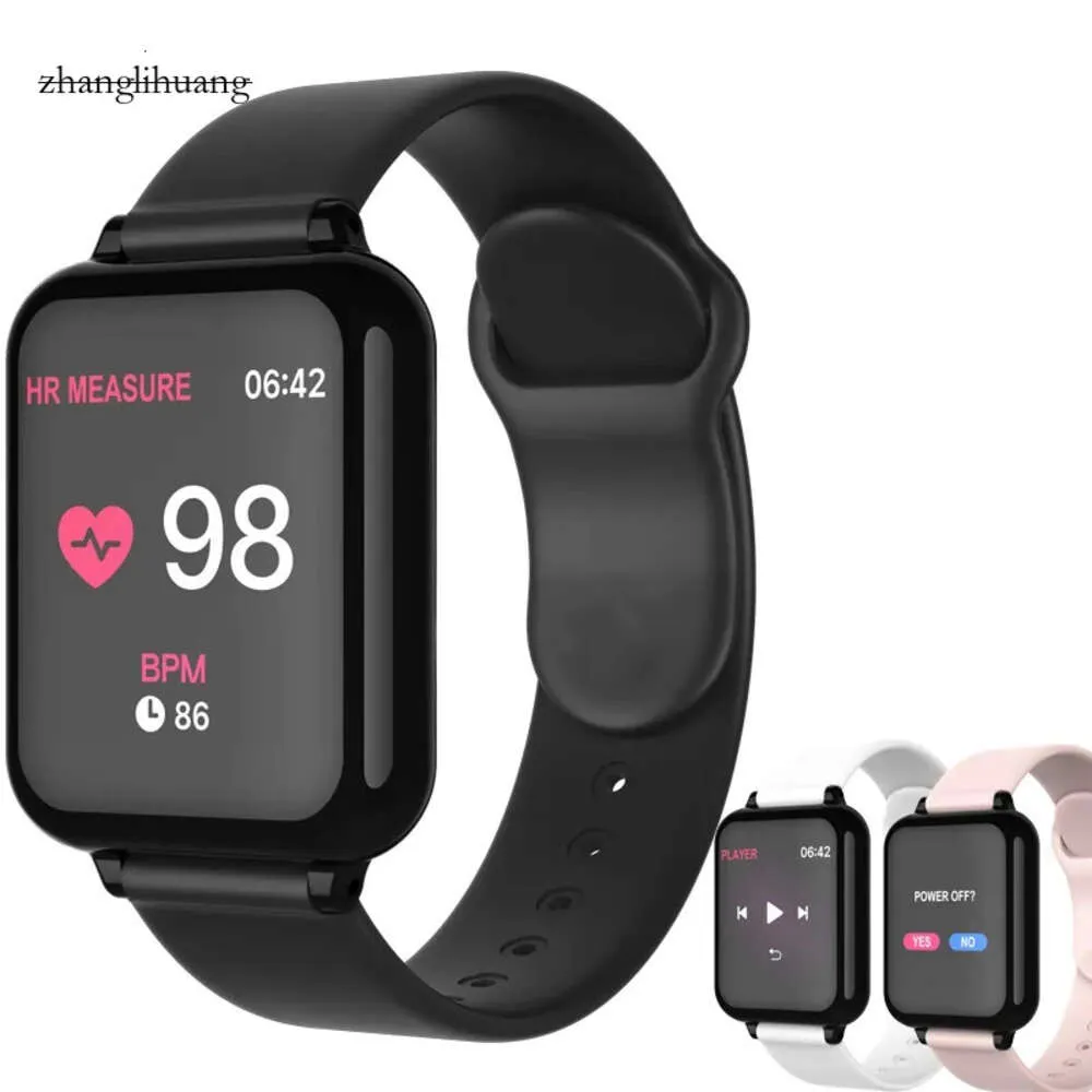 Akıllı İzle B57 Su Geçirmez Fiess Tracker Sport IOS Android Telefon Akıllı Kalp Hızı Monitör Kan Basıncı Fonksiyonları A1 Saat