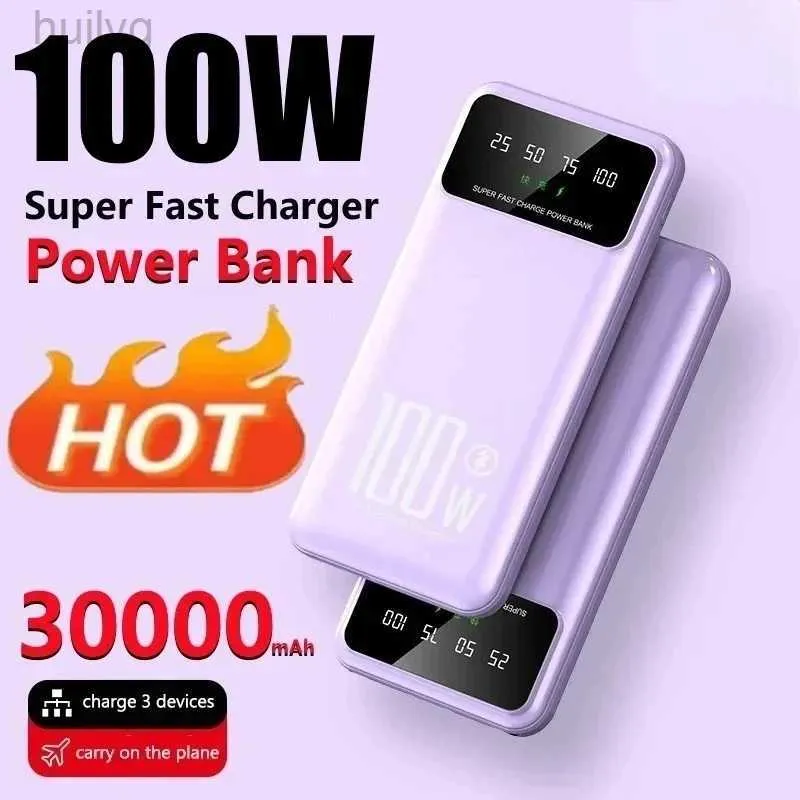 Mobiltelefone Power Banken 30000mah Power Bank tragbare Ladegerät Digitale Display externe Batterie USB LED Powerbank für Samsung iPhone 2443