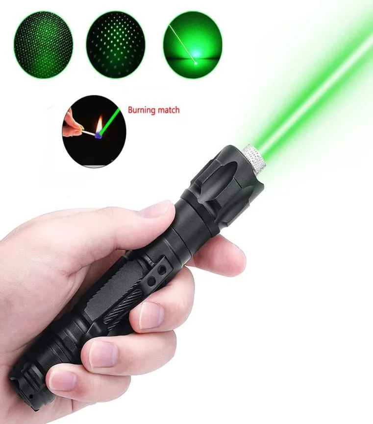 High Power Super Laser Pointer 009 Burning Laser Pen 532nm grönt ljus USB -laddning Synlig balk kraftfull 10000 m lazer penna katt Toy9455544