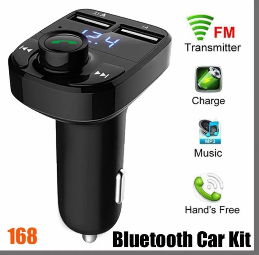 Epacket Car Hands Hands Wireless Bluetooth FM Transmissor mp3 player Dual USB carregador x85794313