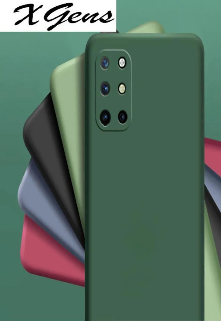 Nytt fulltäckande flytande silikontelefonfodral för OnePlus 8T Original Soft Camera Protective Back Cover Falls på ett plus 8T6574872