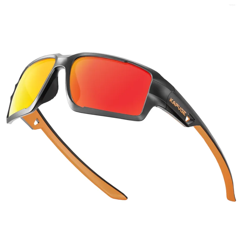 Óculos ao ar livre kapvoe copos polarizados de ciclismo de ciclismo para homens bike mountain bicicleta feminino Óculos de óculos de velocidade patins de velocidade da estrada