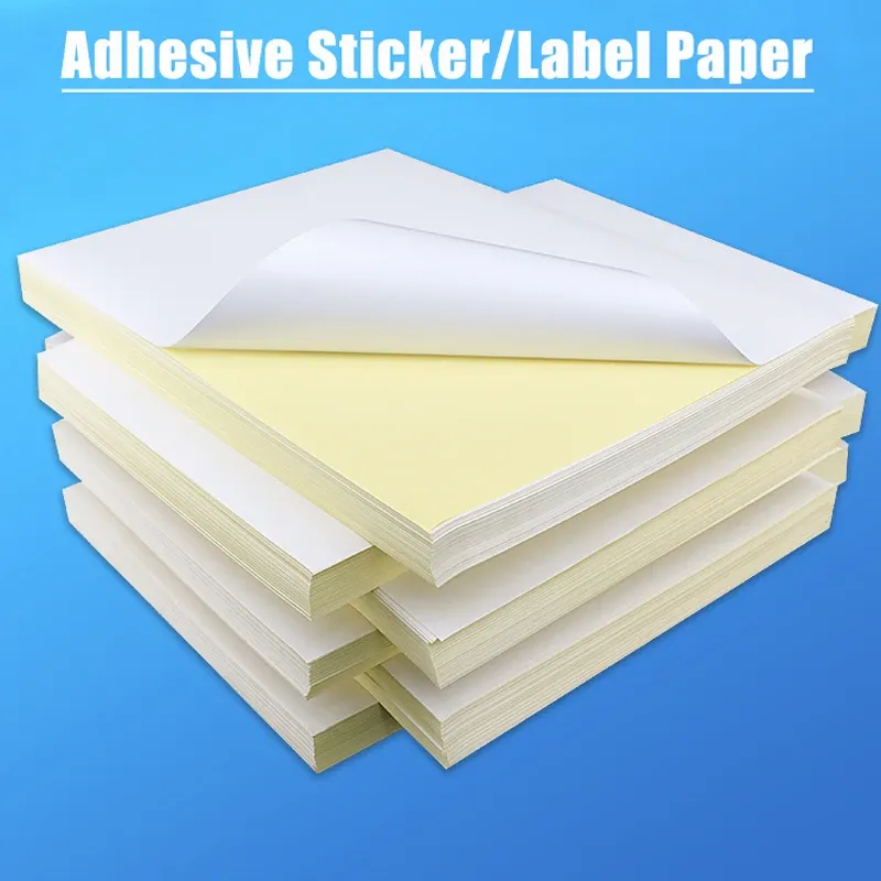 Carta A4 50 fogli di adesivi lucidi/opachi etichetta colorata etichetta di carta a getto d'inchiostro o stampa laser