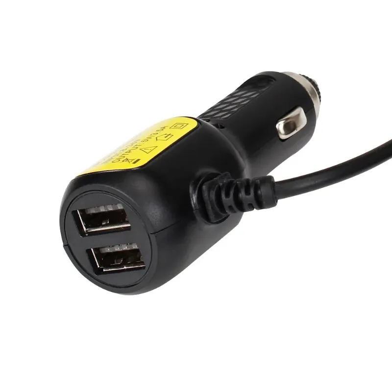 新しい2024ミニUSB 5V 2A USBカーパワー充電器アダプターオートカーアクセサリーカーUSB充電電源