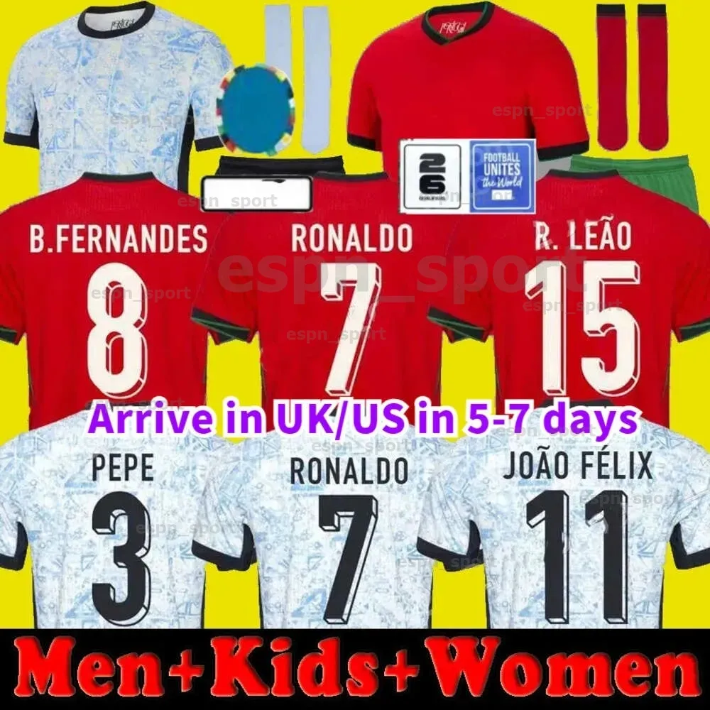 24 25 Euro Portuguesa Portogallo Maglie di calcio Ruben Ronaldo Portogenita Portoghese 2024 Fan e giocatori per bambini Version Kits Kits Coppa del Mondo per bambini Coppa del mondo