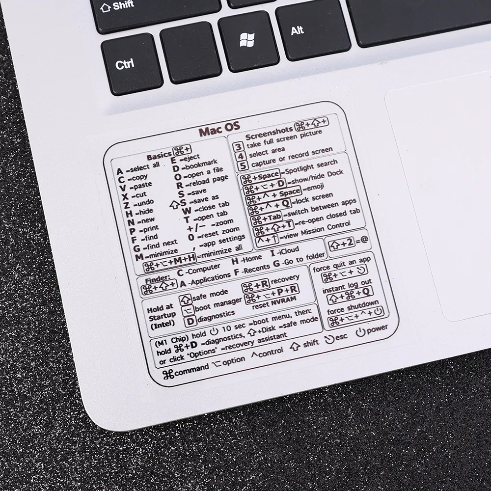 Mouse Key On Computer Sticker Computer Stickers Clear Keyboard Shortcut Stickers, Durable Vinyl ...
