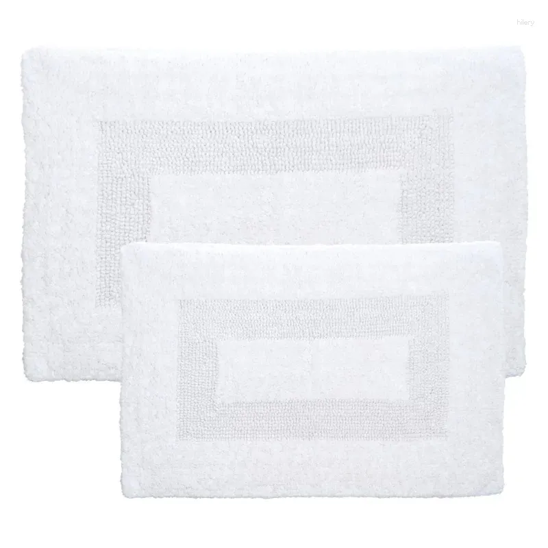 Tappeti da bagno sontuosi casa in 2 pezzi cotone reversibile tappeto da bagno bianco tappeti bianchi