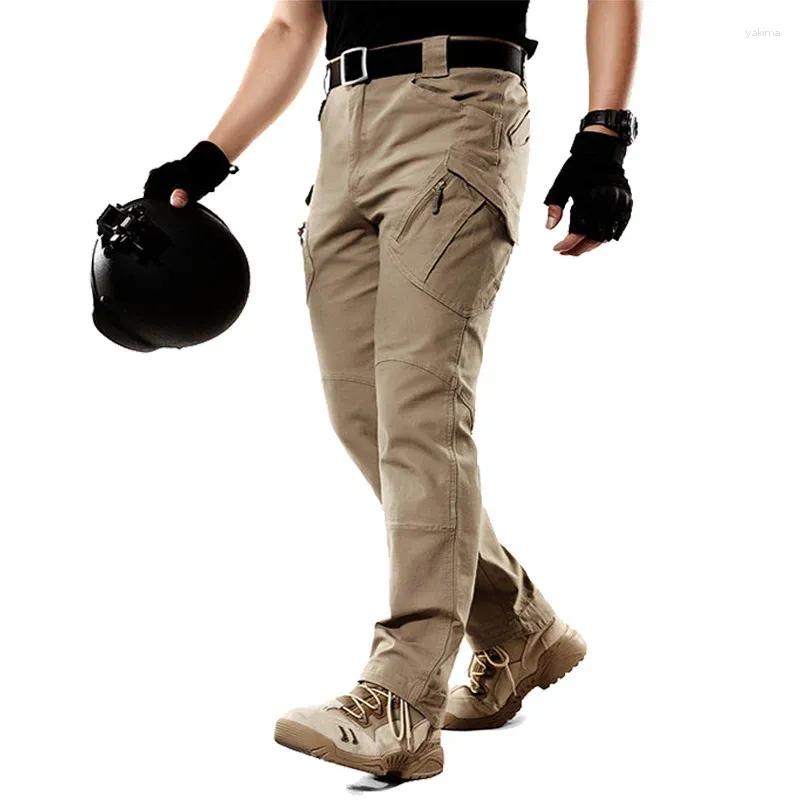 Pantalon masculin tactique urbain ix9 militaire rip-stop army combat pantalon long coton multi-poches