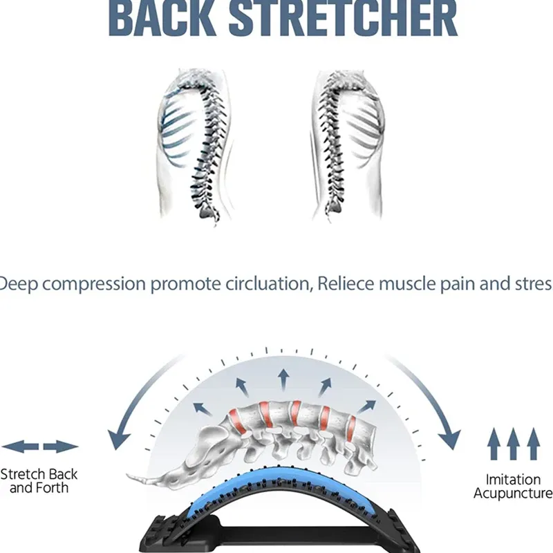 Lower Back Stretcher And Lumbar Support Device Level Adjustable