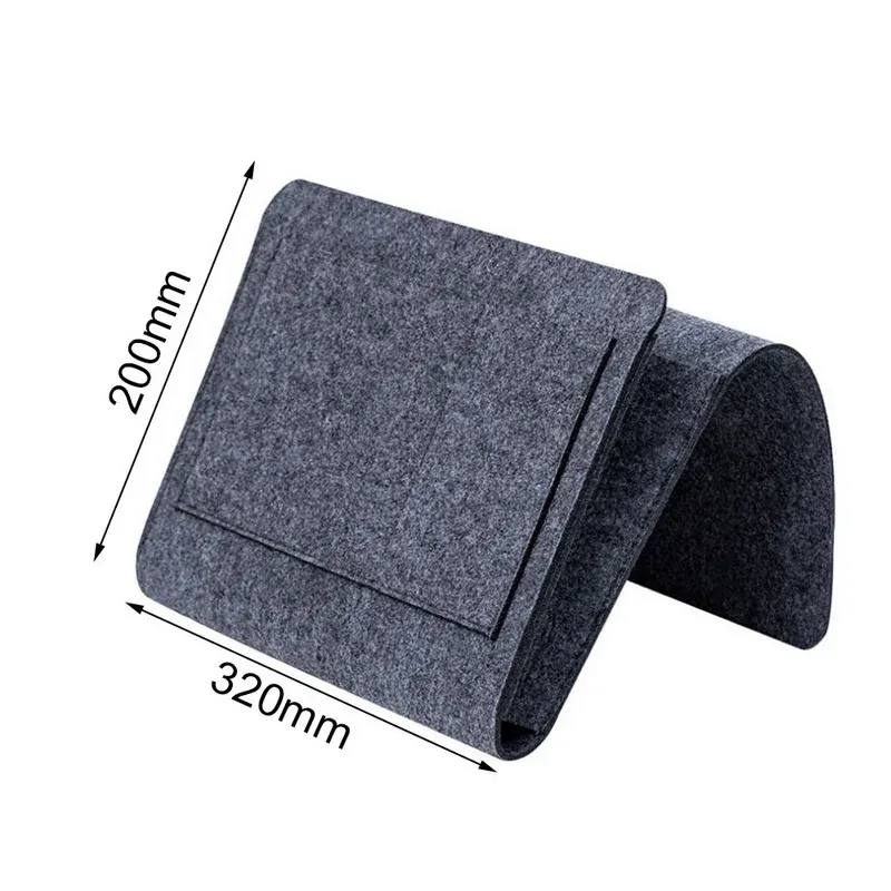 Novo Felt Bolsa Bolsa Bolsa Bolsa de Cama Sofá TV Controle Remoto Controle Remoto Polvada Caddy Caddy Storage Organizador Bolsos