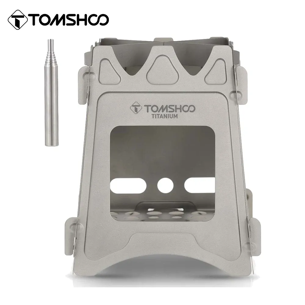 Supplies Tomshoo Titanium Stove Outdoor Camping Wood Fove portable pliant Brûleur en bois touristique léger pour la randonnée Pique-nique