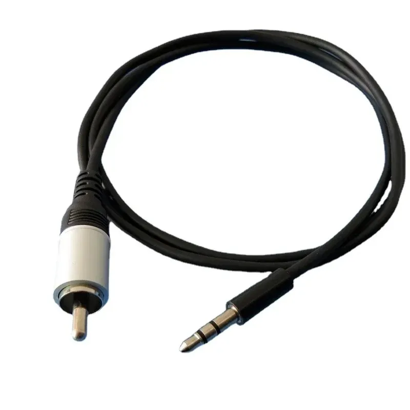 3,5 mm para RCA Single Lotus Cable 1 metro Cabo de áudio 3.5 masculino para RCA Cabo macho para alto -falante de TV DVD Adaptador de conexão de DVD