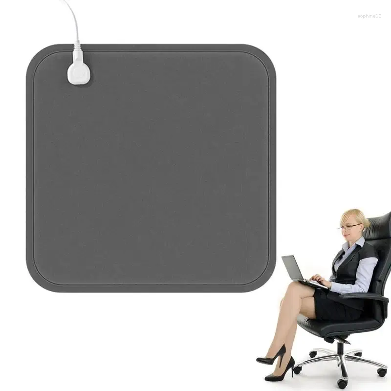 Mattor 220V Electric Heat Cushion Chair Mat Office Warmer filt Hem Back Integrerad säte Uppvärmd dyna